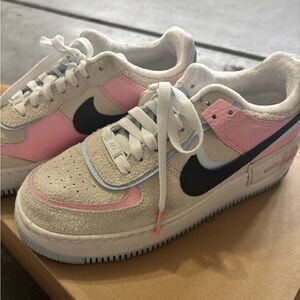 Nike Air Force 1 with Pink and Cream Highlights